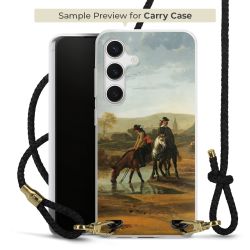 Carry Case Transparent Leder schwarz/gold