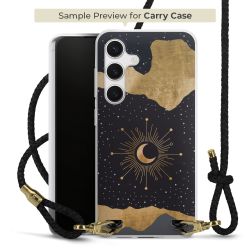 Carry Case Transparent Leder schwarz/gold