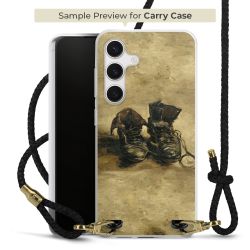 Carry Case Transparent Leder schwarz/gold