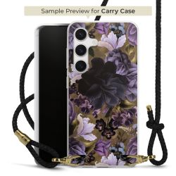 Carry Case Transparent Leder schwarz/gold