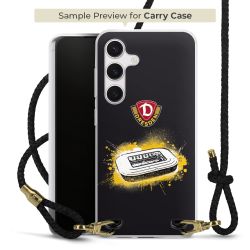 Carry Case Transparent Leder schwarz/gold