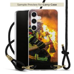 Carry Case Transparent Leder schwarz/gold