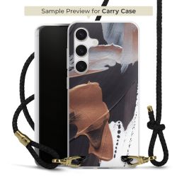 Carry Case Transparent Leder schwarz/gold