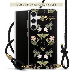 Carry Case Transparent Leder schwarz/gold