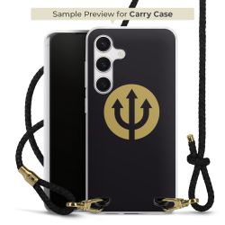 New Carry Case Transparent Leder schwarz/gold