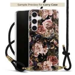 Carry Case Transparent Leder schwarz/gold