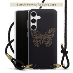 Carry Case Transparent Leder schwarz/gold