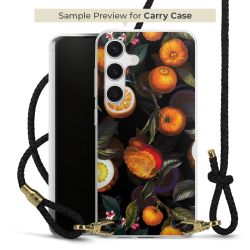 Carry Case Transparent Leder schwarz/gold