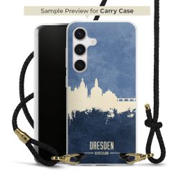 Carry Case Transparent Leder schwarz/gold