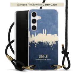 Carry Case Transparent Leder schwarz/gold