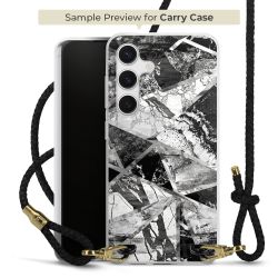 Carry Case Transparent Leder schwarz/gold