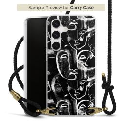 Carry Case Transparent Leather black/gold