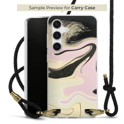 Carry Case Transparent Leder schwarz/gold