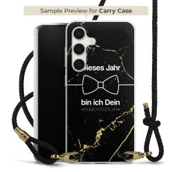 Carry Case Transparent Leder schwarz/gold