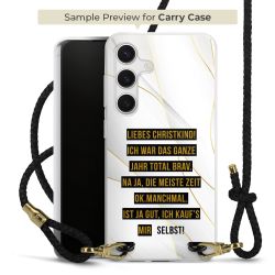 Carry Case Transparent Leder schwarz/gold