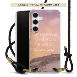 Carry Case Transparent Leder schwarz/gold