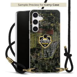 Carry Case Transparent Leder schwarz/gold