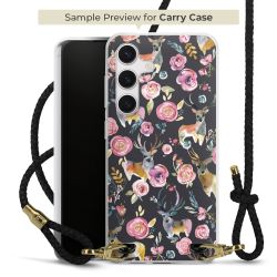 Carry Case Transparent Leder schwarz/gold