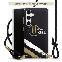 Carry Case Transparent Leder schwarz/gold