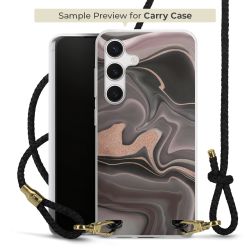 Carry Case Transparent Leder schwarz/gold