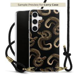 Carry Case Transparent Leather black/gold