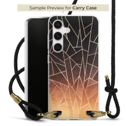 Carry Case Transparent Leder schwarz/gold