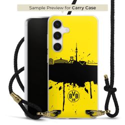 Carry Case Transparent Leder schwarz/gold