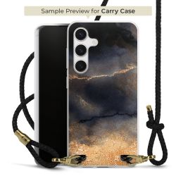 Carry Case Transparent Leder schwarz/gold