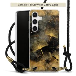 Carry Case Transparent Leder schwarz/gold