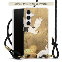 Carry Case Transparent Leder schwarz/gold