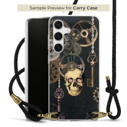 Carry Case Transparent Leder schwarz/gold