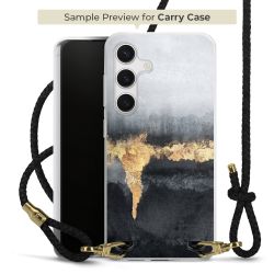 Carry Case Transparent Leder schwarz/gold