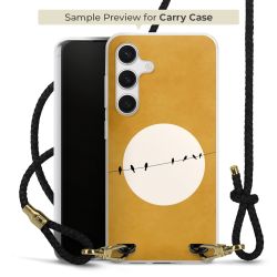 Carry Case Transparent Leder schwarz/gold