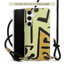 Carry Case Transparent Leder schwarz/gold