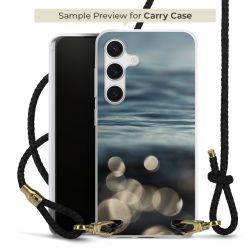 Carry Case Transparent Leder schwarz/gold