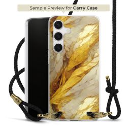 Carry Case Transparent Leder schwarz/gold