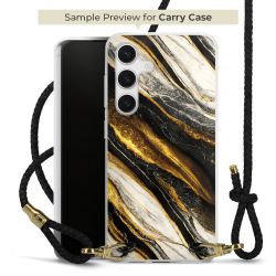 Carry Case Transparent Leder schwarz/gold