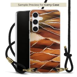 Carry Case Transparent Leder schwarz/gold