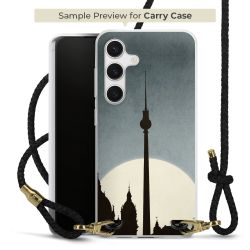 Carry Case Transparent Leder schwarz/gold