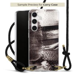 Carry Case Transparent Leder schwarz/gold