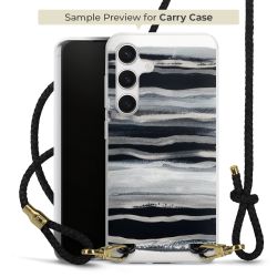 Carry Case Transparent Leder schwarz/gold