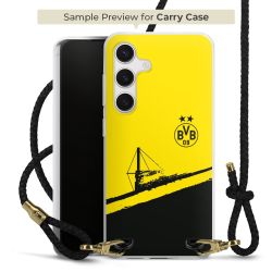 Carry Case Transparent Leder schwarz/gold