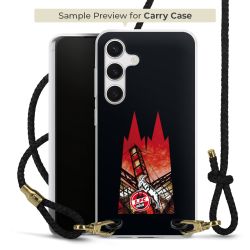 Carry Case Transparent Leder schwarz/gold