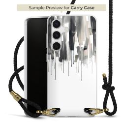 Carry Case Transparent Leder schwarz/gold