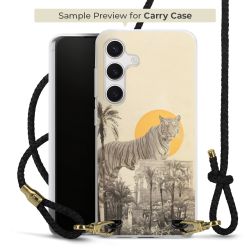 Carry Case Transparent Leder schwarz/gold