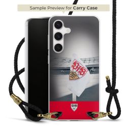 Carry Case Transparent Leder schwarz/gold