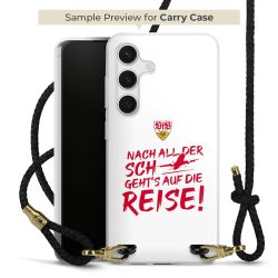 Carry Case Transparent Leder schwarz/gold