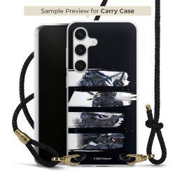 Carry Case Transparent Leather black/gold