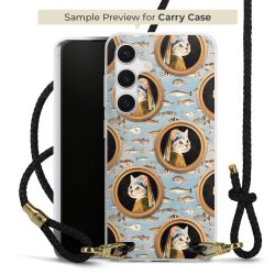 Carry Case Transparent Leather black/gold