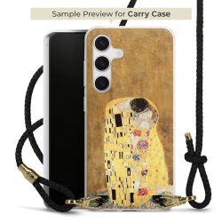 Carry Case Transparent Leder schwarz/gold